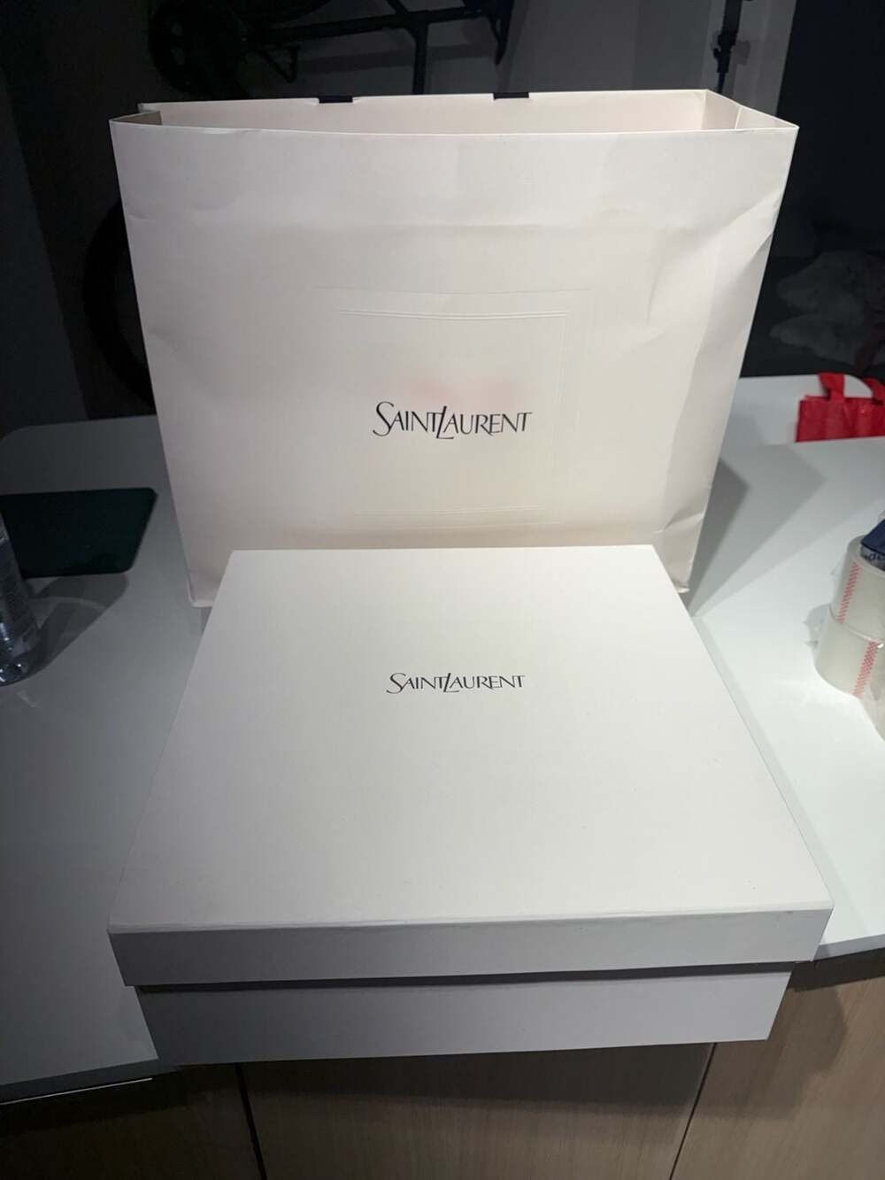 Saint Laurent Empty Luxury Gift Box and Shopping Paper Bag Set